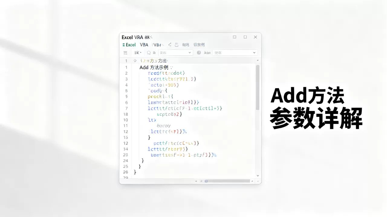Excel VBA Add方法怎么用？VBA Add方法参数详解