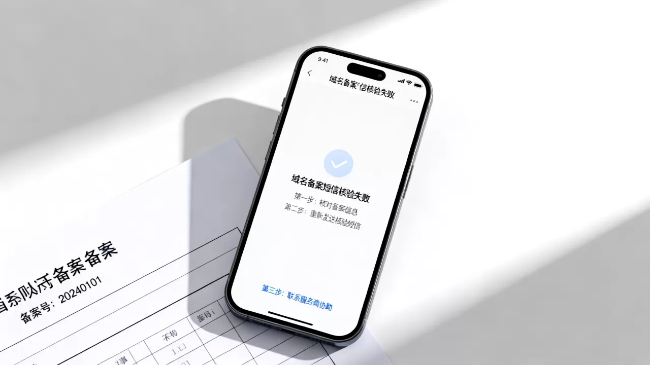 域名备案短信核验失败怎么办？域名备案短信核验流程