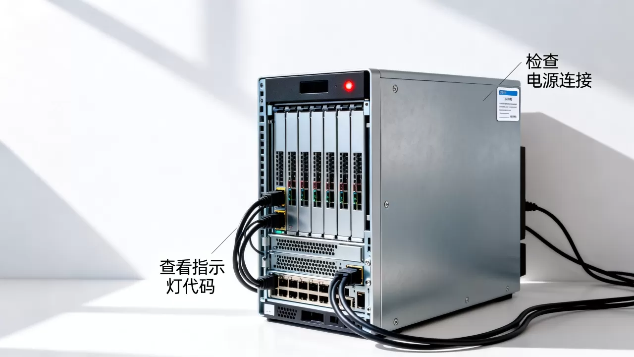 主机开机仅一灯亮怎么回事？服务器指示灯故障排查