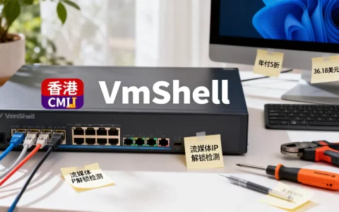 VmShell香港CMI年付5折低至36.18美元值得买吗，流媒体IP解锁检测
