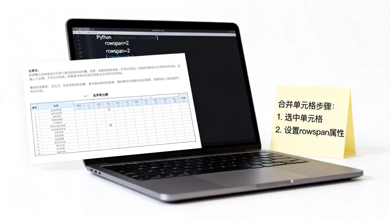 Python rowspan怎么用？python表格合并单元格教程