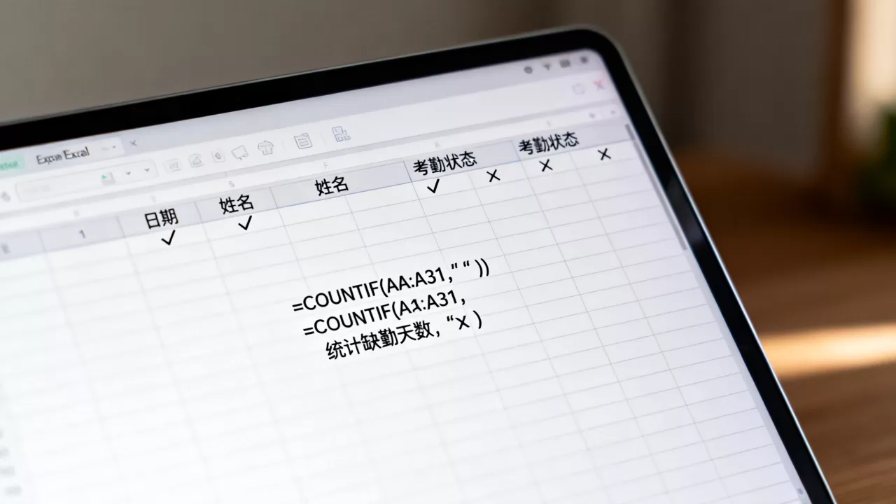 Excel怎么计算考勤？考勤表自动统计公式