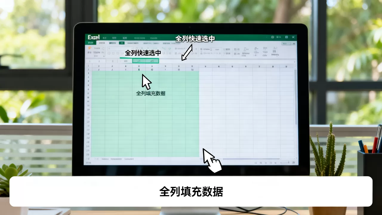 Excel全列怎么快速选中？Excel全列填充数据