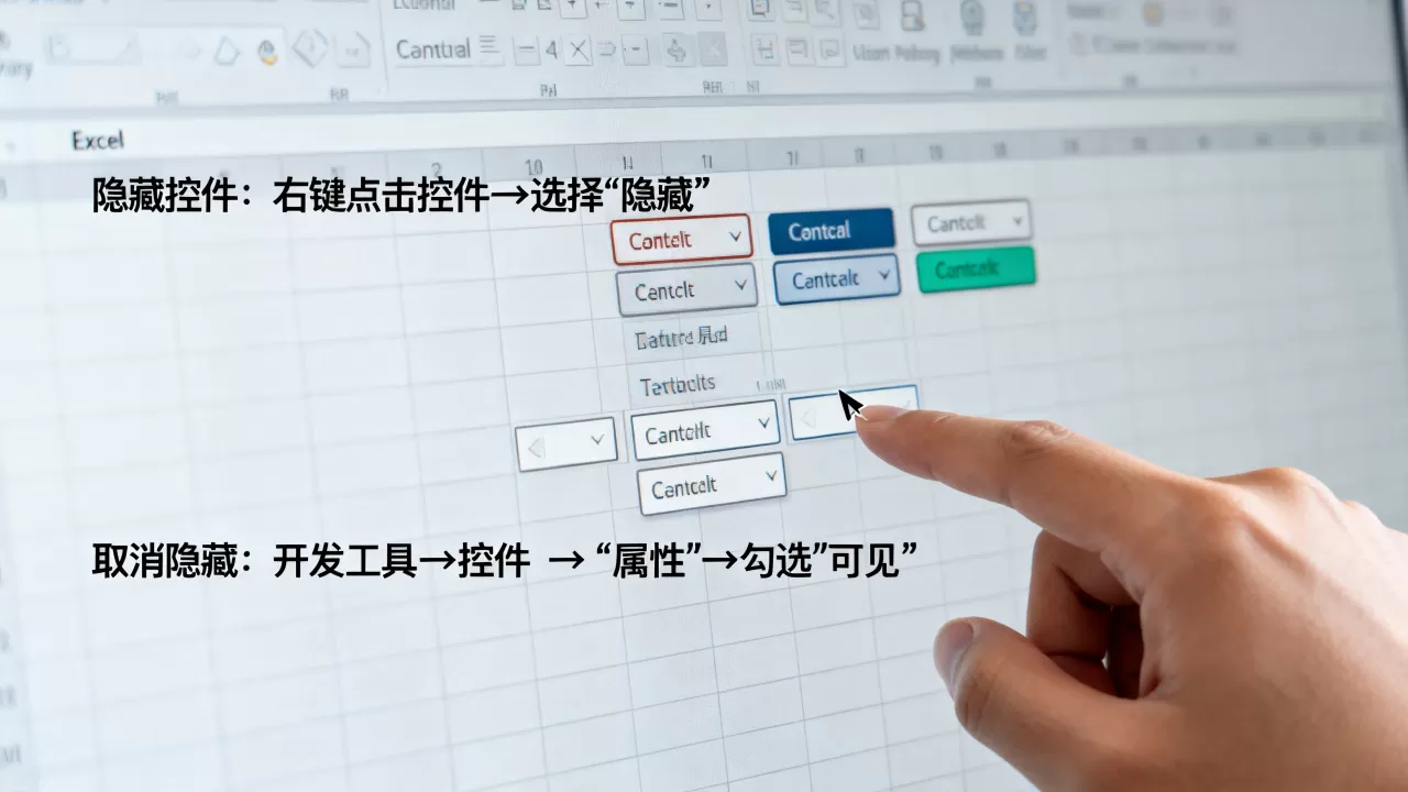 excel如何隐藏控件？excel隐藏控件后怎么取消