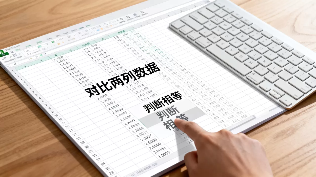 Excel数据如何判断相等？excel对比两列数据是否相同