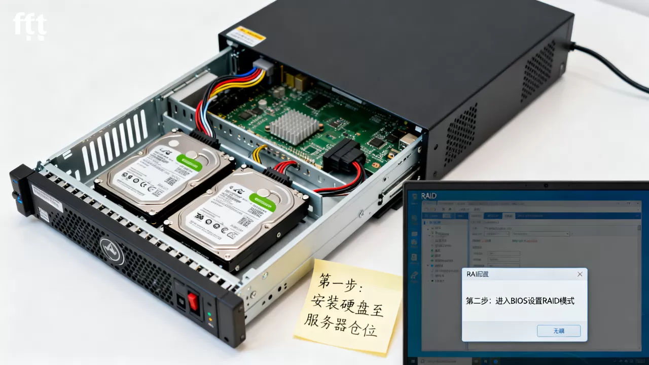 ftp服务器怎么挂载两个硬盘？双硬盘RAID配置教程