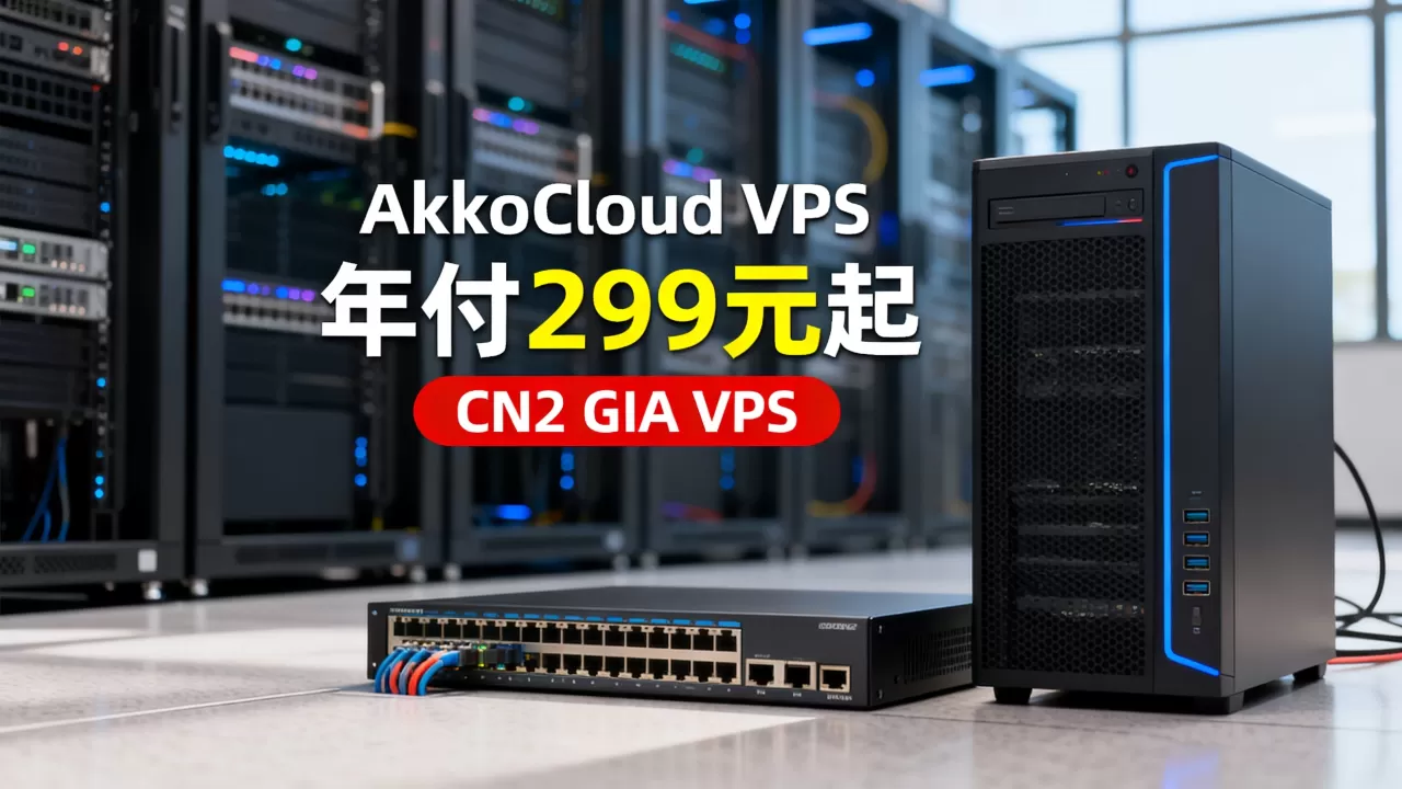 AkkoCloud VPS年付299元起好用吗，CN2 GIA VPS哪个好？