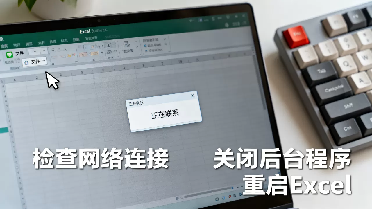 Excel一直显示正在联系怎么办，Excel卡死在正在联系怎么解决？