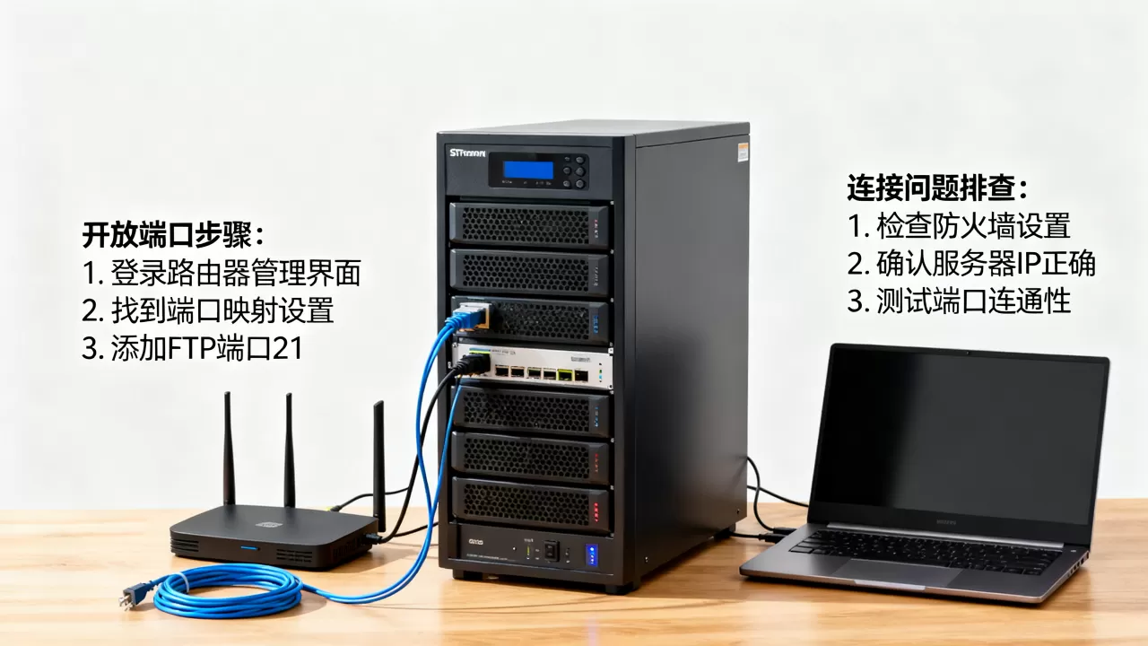 FTP服务器怎么开放端口，FTP服务器连接不上怎么办？