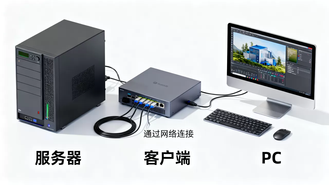 服务器、客户端和PC的区别是什么？，它们之间是如何连接的？