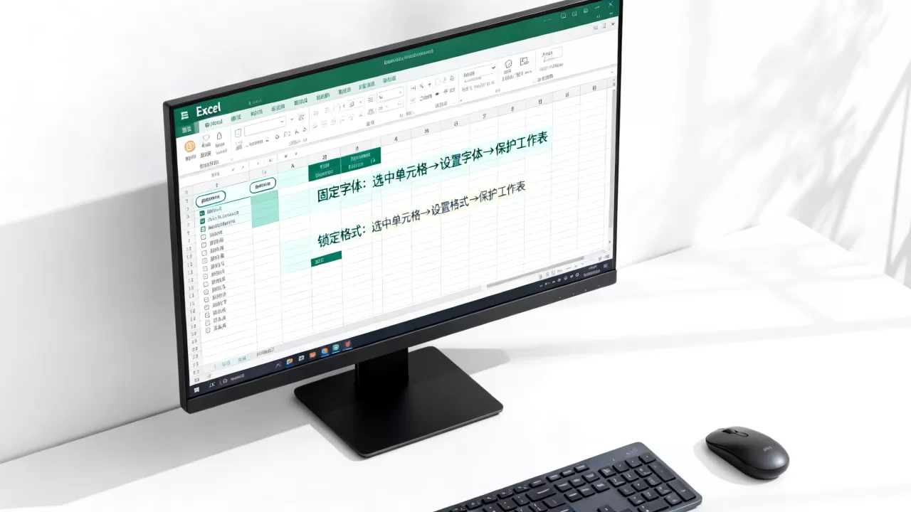 Excel怎么固定字体，如何锁定单元格格式不被修改？