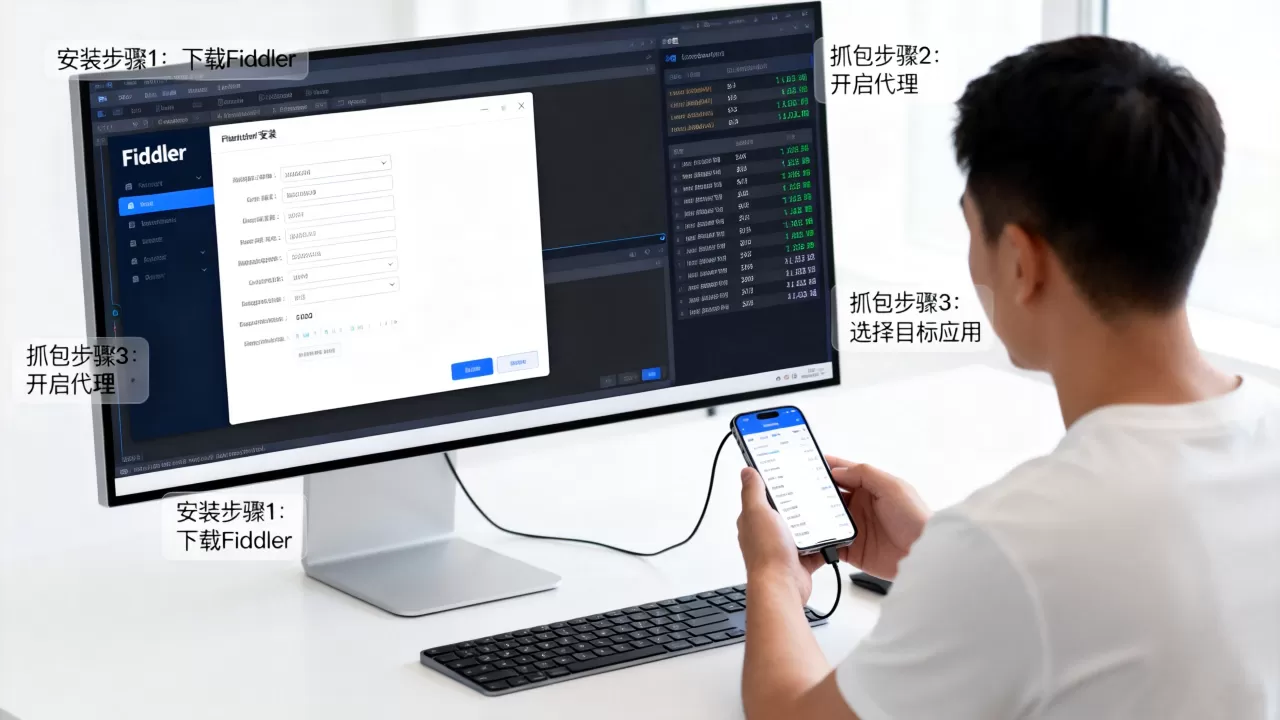 Fiddler怎么安装和使用？新手如何用Fiddler进行抓包？