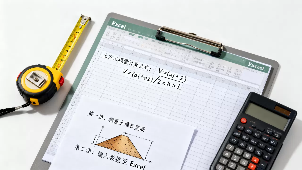 如何用Excel进行土方计算？，土方工程量计算公式怎么写？