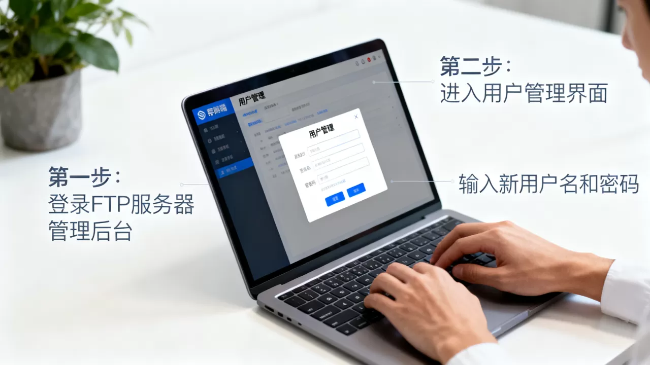 FTP服务器怎么新建用户名和密码，如何创建FTP账号？