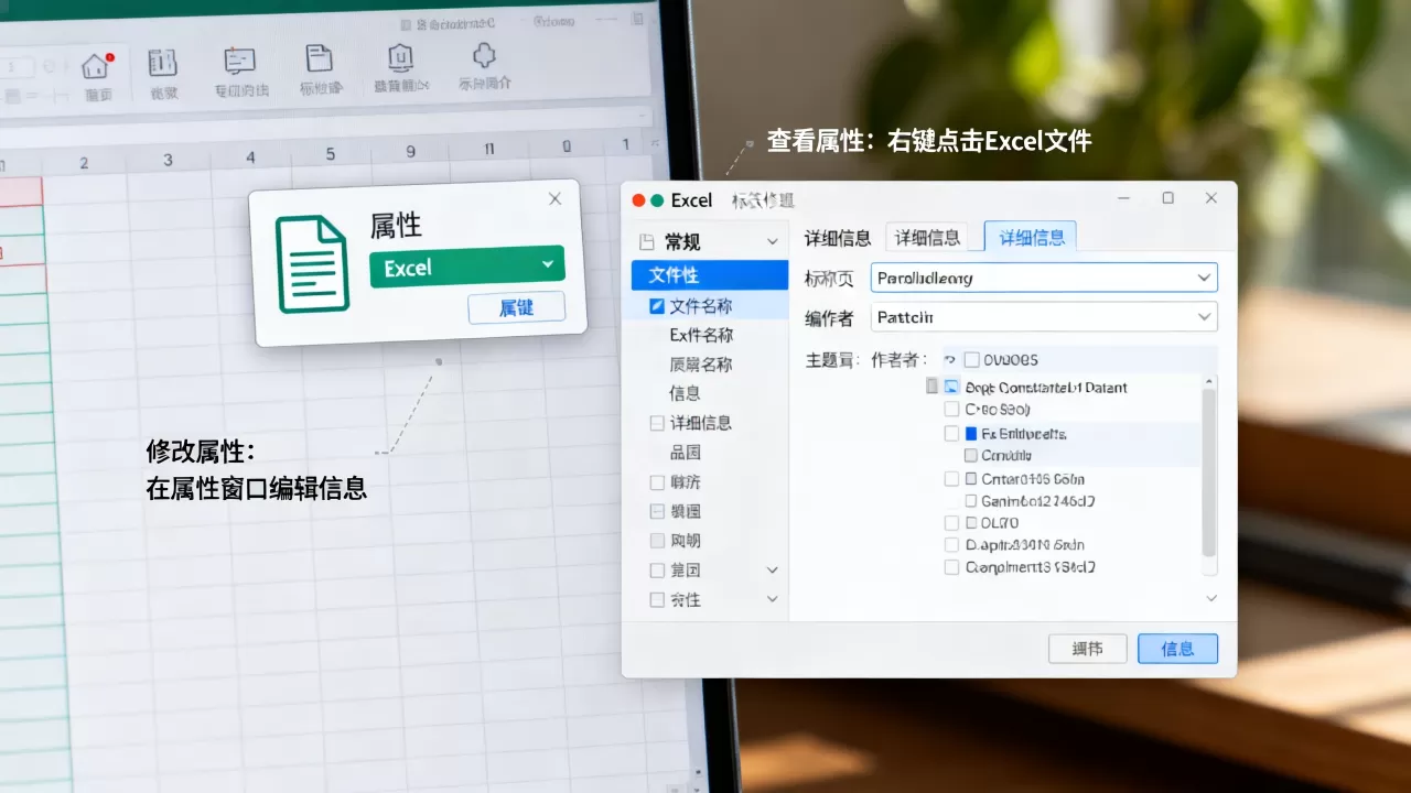 Excel文件属性在哪里查看，如何修改Excel文档属性？