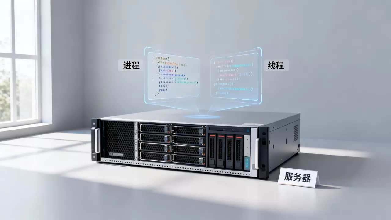 如何理解服务器与进程的关系，进程与线程的区别是什么？