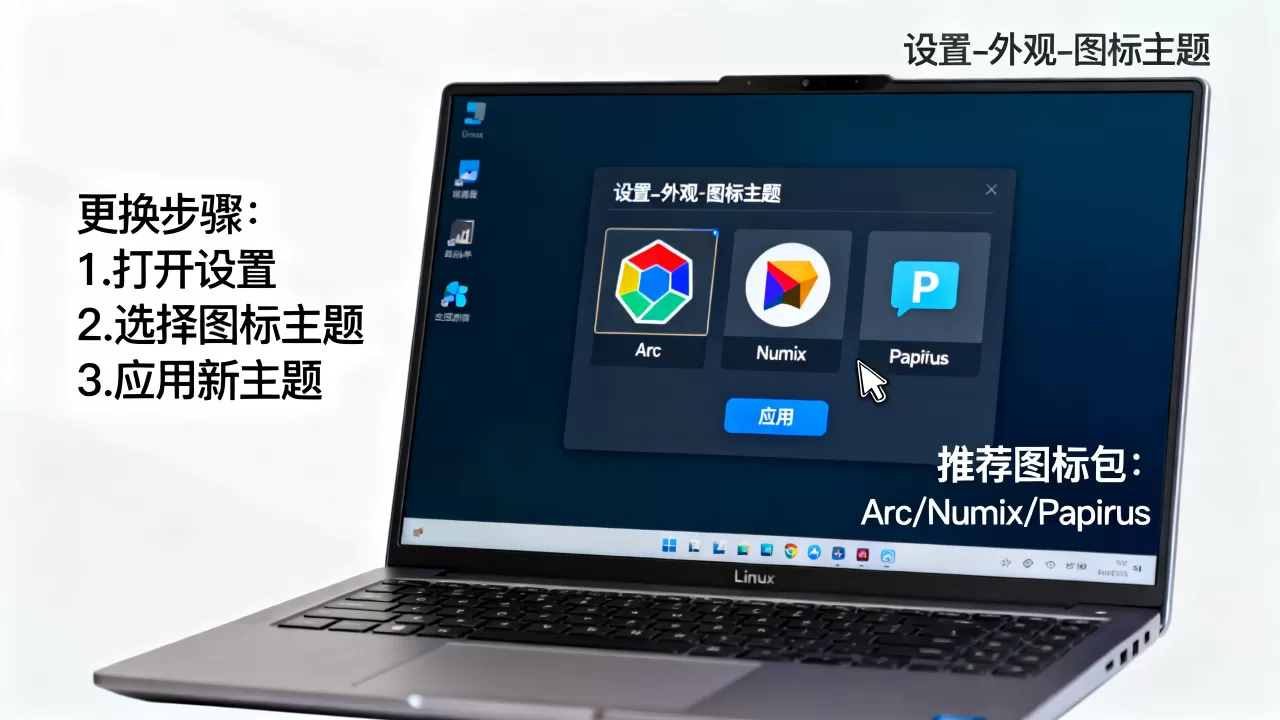 Linux图标主题怎么更换才好看，Linux有哪些推荐的图标包？