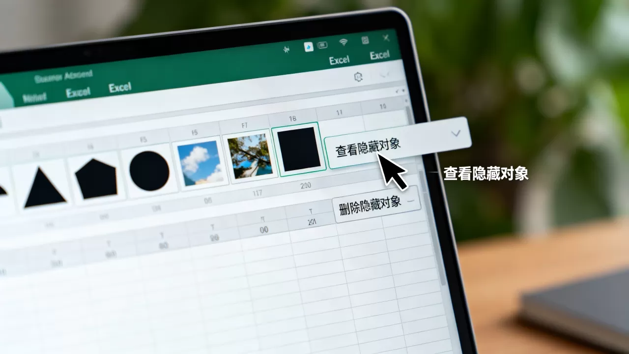 Excel隐藏对象怎么查看，Excel表格如何删除隐藏对象？