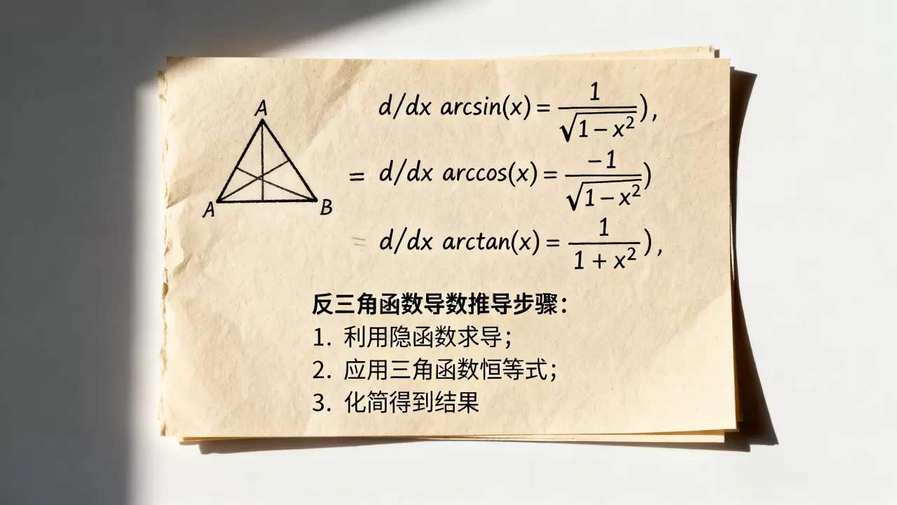 反三角函数的导数怎么计算？，反三角函数求导公式是什么？