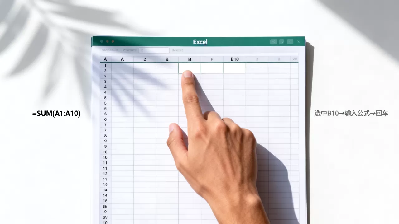 Excel怎么快速计算列合计，Excel求和公式怎么写？