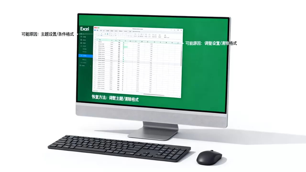 Excel表格背景变成绿色怎么恢复,是什么原因导致的? Excel表格背景变成绿色怎么恢复,是什么原因导致的?