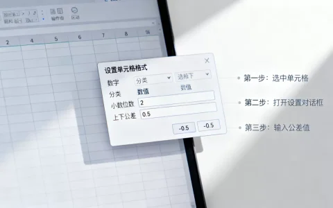 Excel上下公差怎么设置？操作步骤是什么