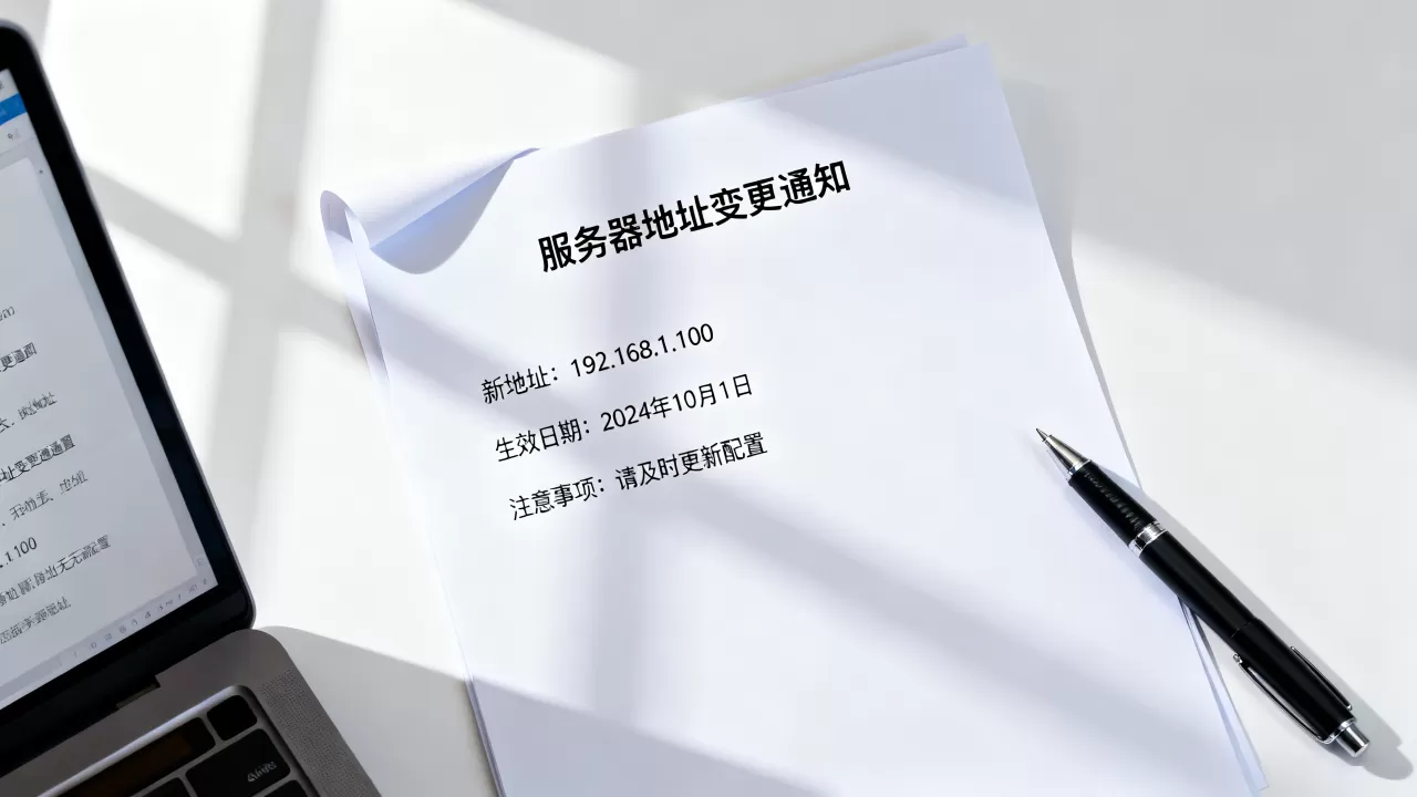 服务器地址变更通知有哪些内容，怎么写？