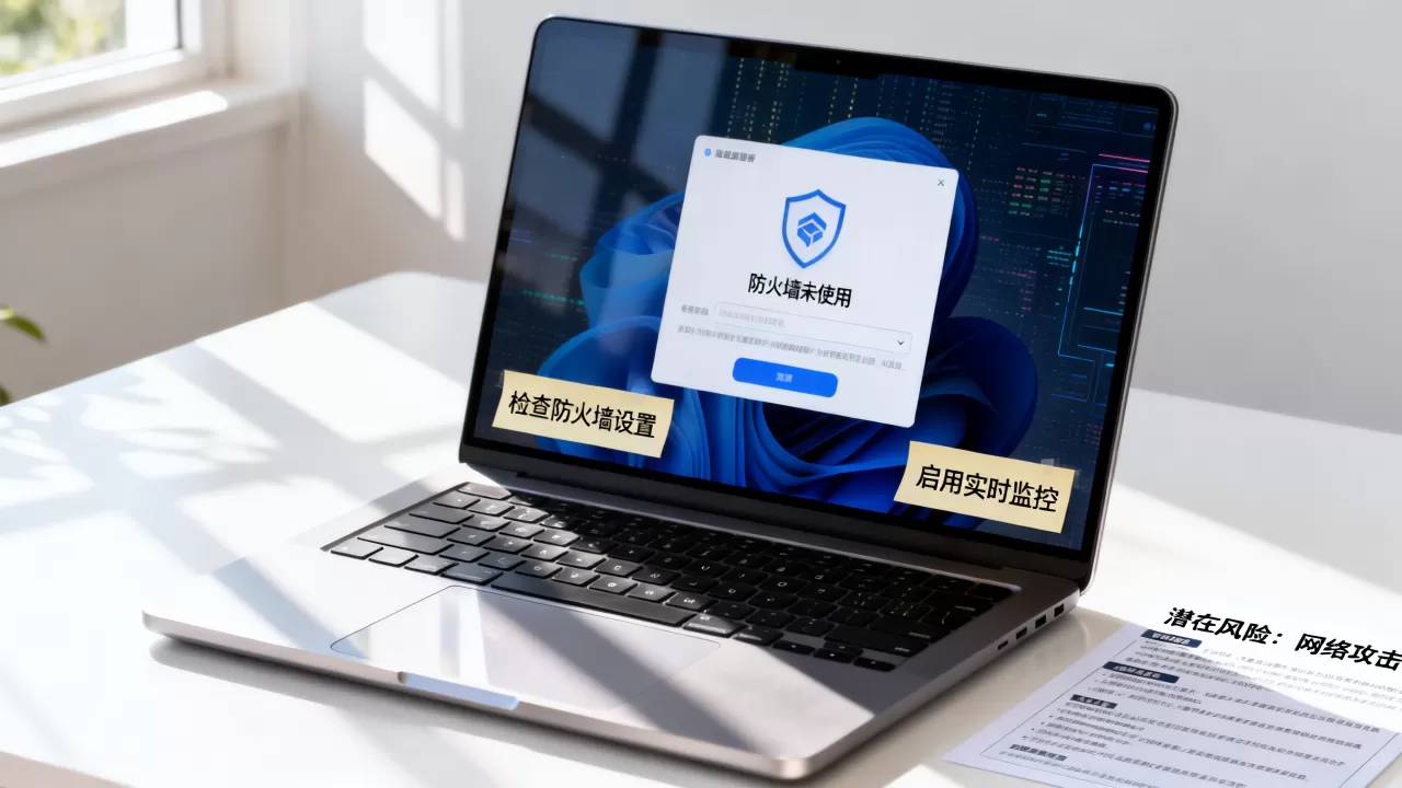 电脑显示防火墙未使用该怎么解决，有什么危害