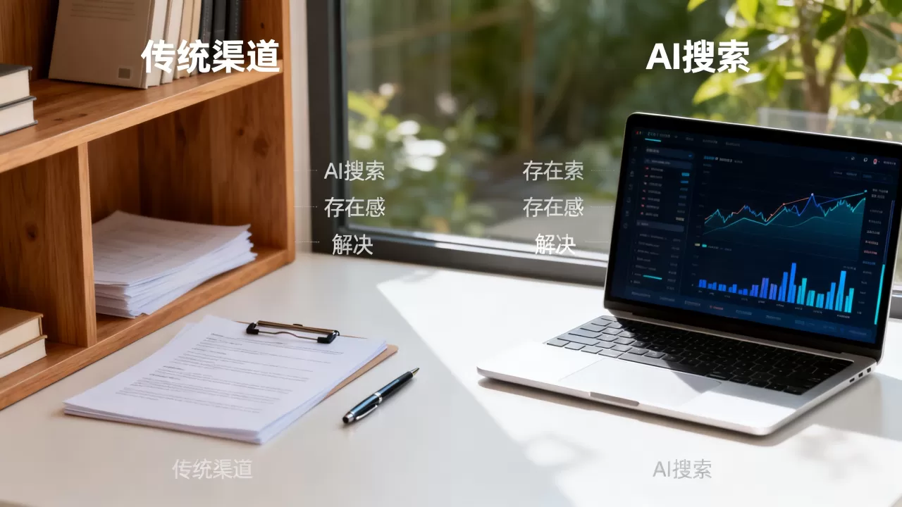 为何传统渠道很强却在AI搜索里没存在感?,如何解决? 为何传统渠道很强却在AI搜索里没存在感?,如何解决?