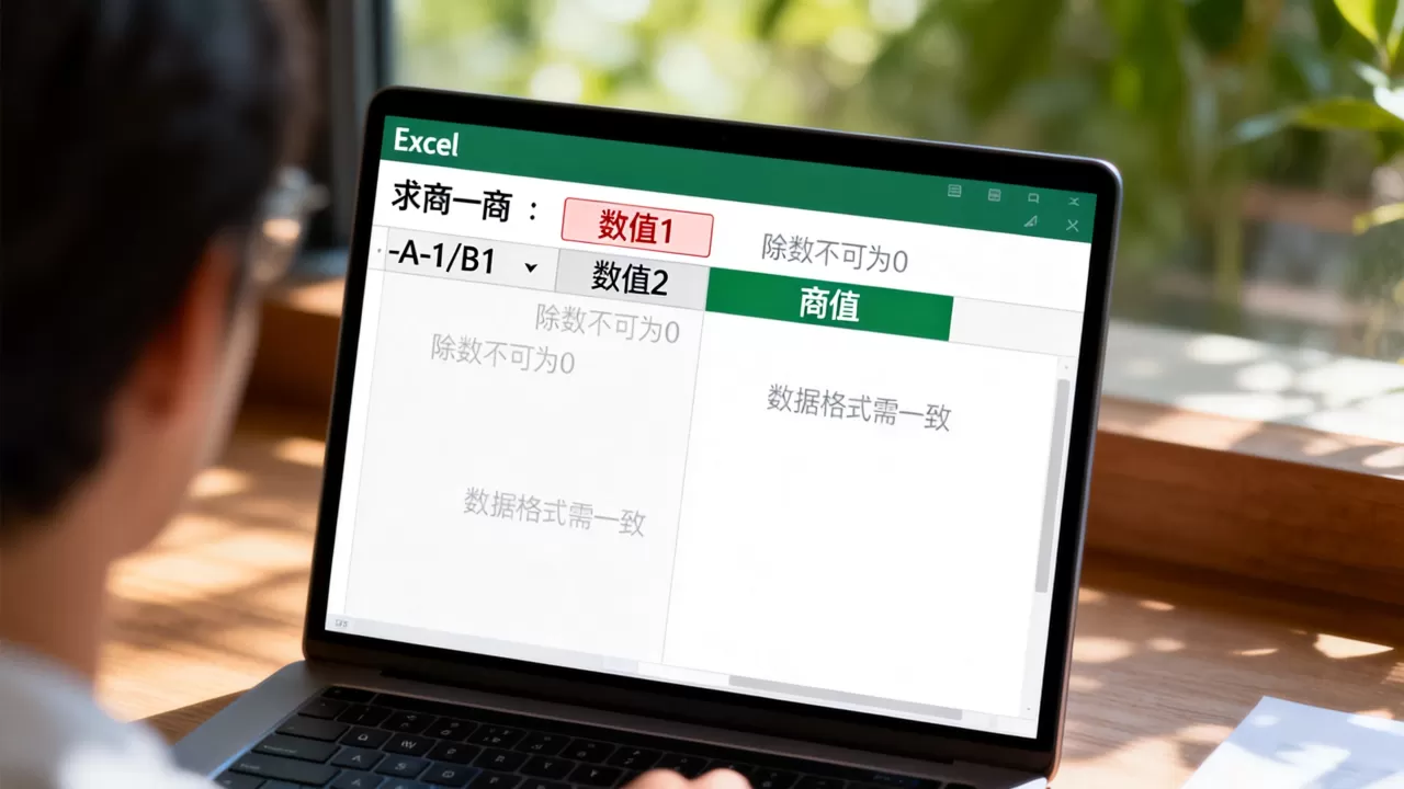 Excel中求商的具体步骤是什么，注意事项有哪些