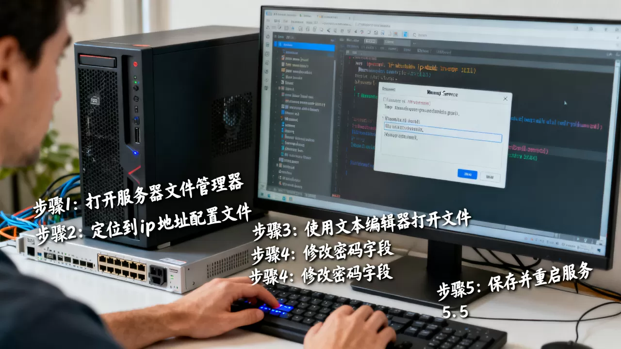 如何修改服务器ip地址文件密码，有哪些步骤？