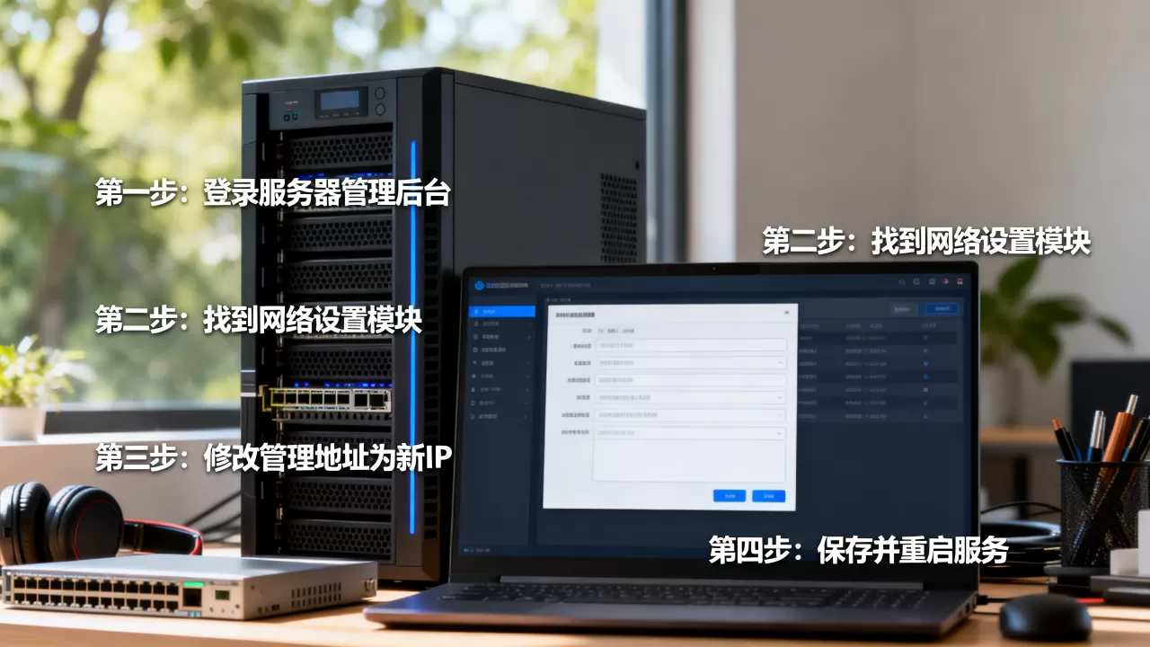 如何修改服务器管理地址？，具体修改步骤有哪些？