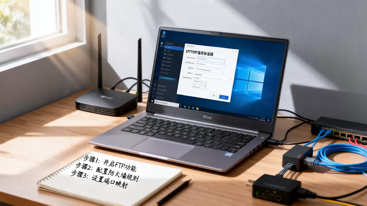 Win10怎么搭建FTP服务器，外网访问不了怎么办？