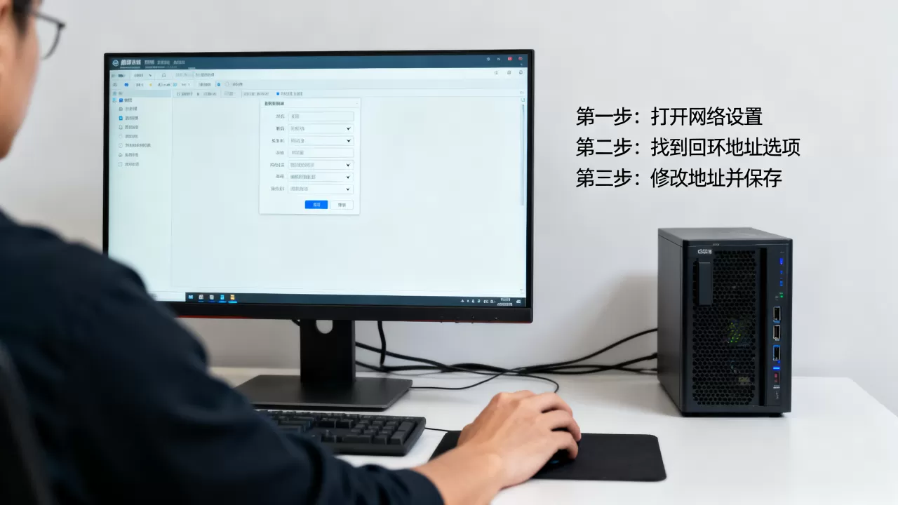 如何正确修改服务器回环地址，有哪些步骤？