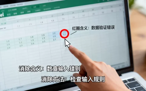 Excel单元格中红圈代表什么含义，怎么消除