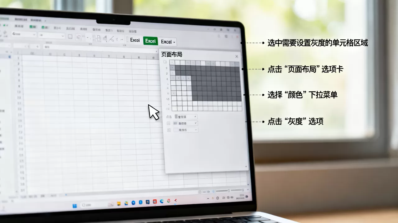 在Excel中如何设置灰度,具体步骤是什么? 在Excel中如何设置灰度,具体步骤是什么?