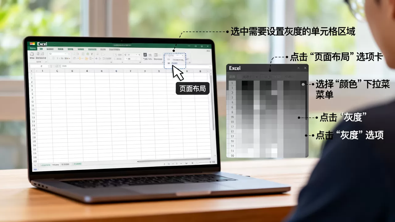 在Excel中如何设置灰度,具体步骤是什么? 在Excel中如何设置灰度,具体步骤是什么?
