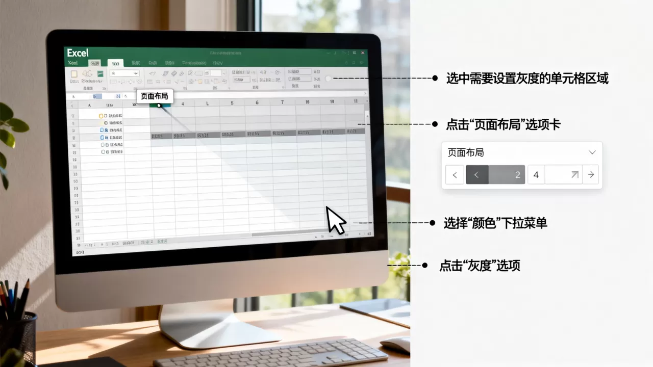 在Excel中如何设置灰度,具体步骤是什么? 在Excel中如何设置灰度,具体步骤是什么?