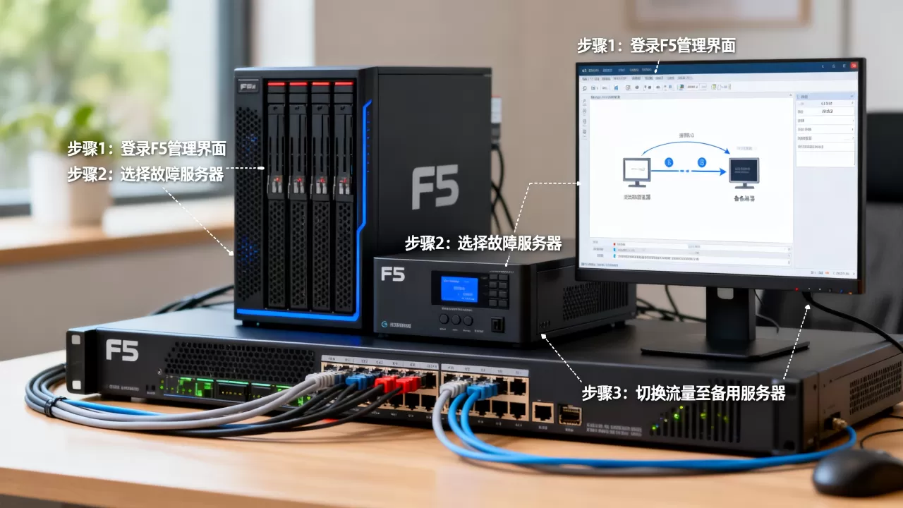 F5一台服务器故障时如何将流量指向另一台?, 怎么切换 F5一台服务器故障时如何将流量指向另一台?, 怎么切换