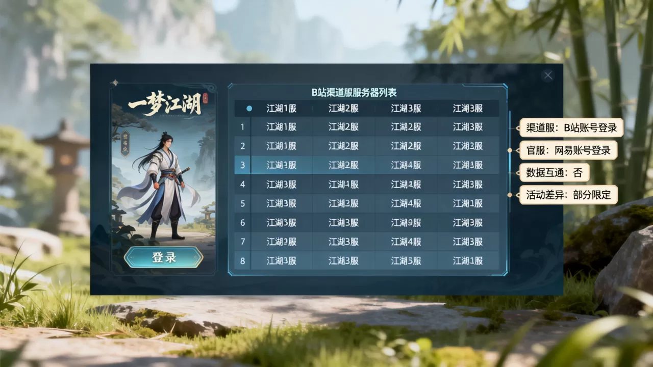 一梦江湖B站渠道服有哪些服务器,渠道服和官服哪个好? 一梦江湖B站渠道服有哪些服务器,渠道服和官服哪个好?