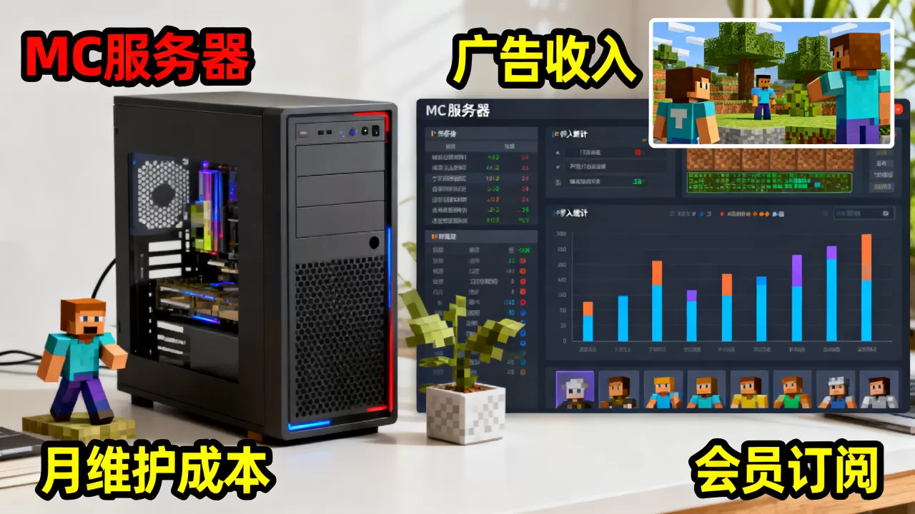 MC服务器一个月到底能赚多少钱?,怎么赚钱 MC服务器一个月到底能赚多少钱?,怎么赚钱