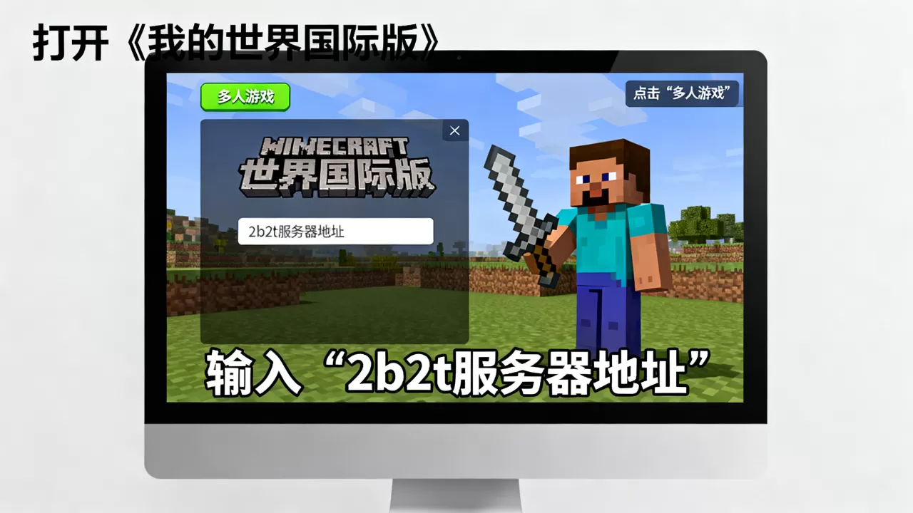 我的世界国际版怎么进2b2t服务器,2b2t服务器怎么进 我的世界国际版怎么进2b2t服务器,2b2t服务器怎么进