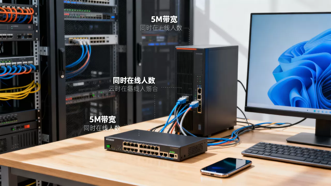 云服务器5M带宽支持多少人同时在线?,够用吗 云服务器5M带宽支持多少人同时在线?,够用吗