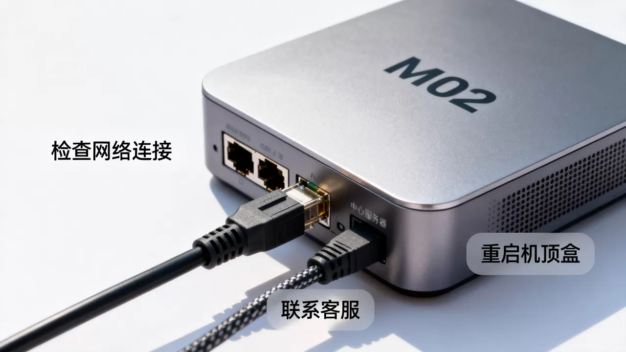M02机顶盒中心服务器连接异常怎么解决,是什么原因? M02机顶盒中心服务器连接异常怎么解决,是什么原因?