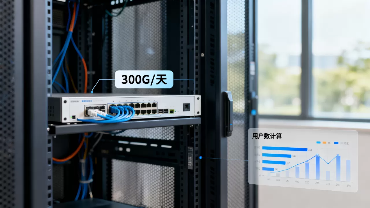 服务器一天300G流量能支持多少人?,怎么算? 服务器一天300G流量能支持多少人?,怎么算?