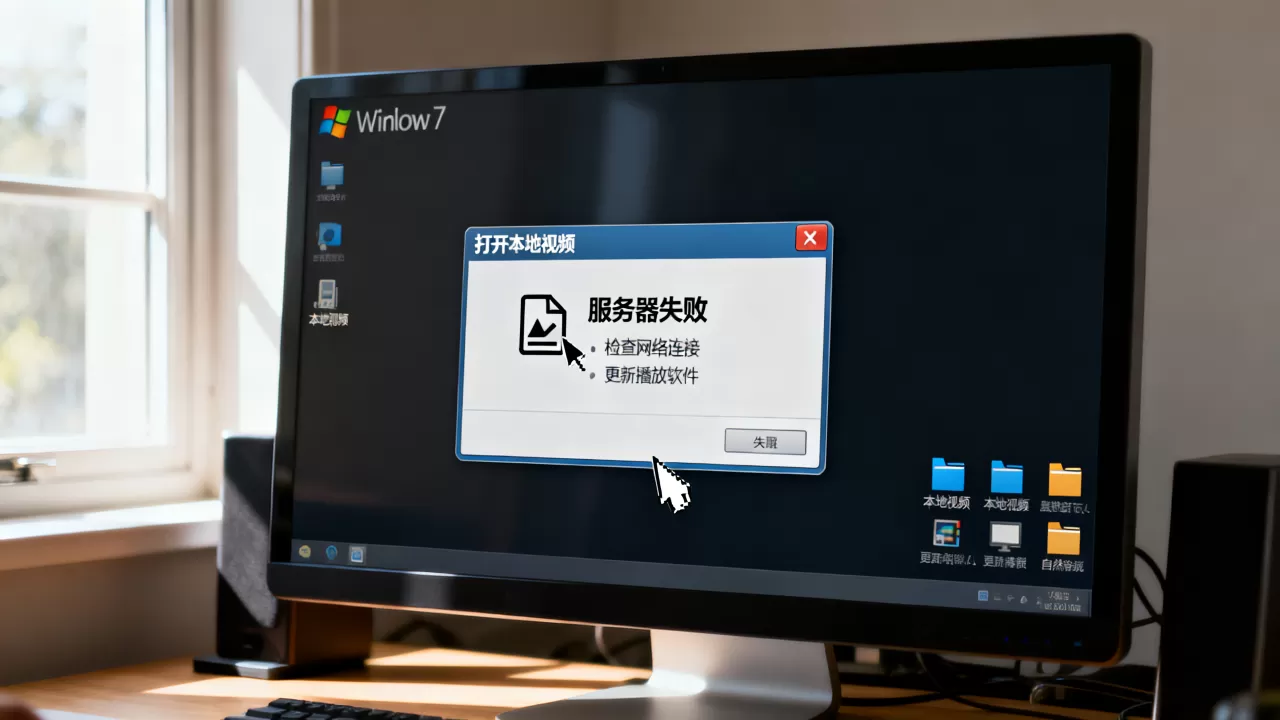 win7打开本地视频提示服务器失败是什么原因,怎么解决? win7打开本地视频提示服务器失败是什么原因,怎么解决?