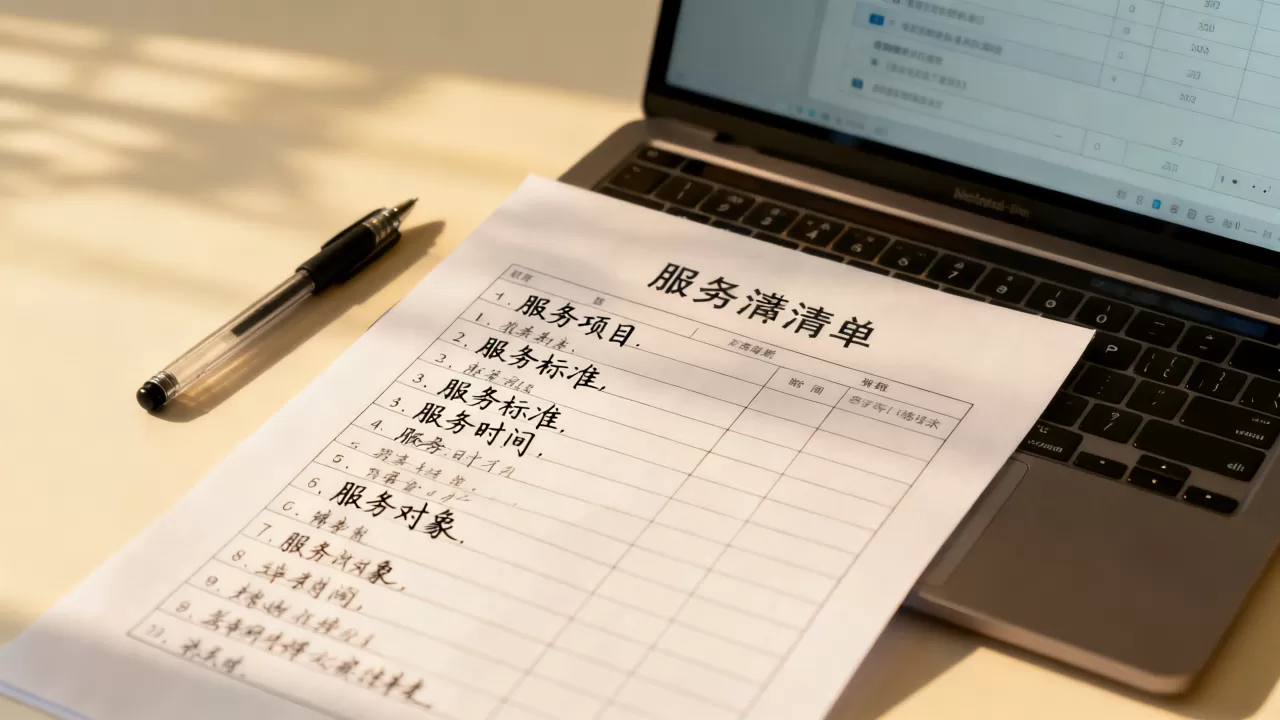 服务清单到底是什么东西?,如何制作一份服务清单? 服务清单到底是什么东西?,如何制作一份服务清单?