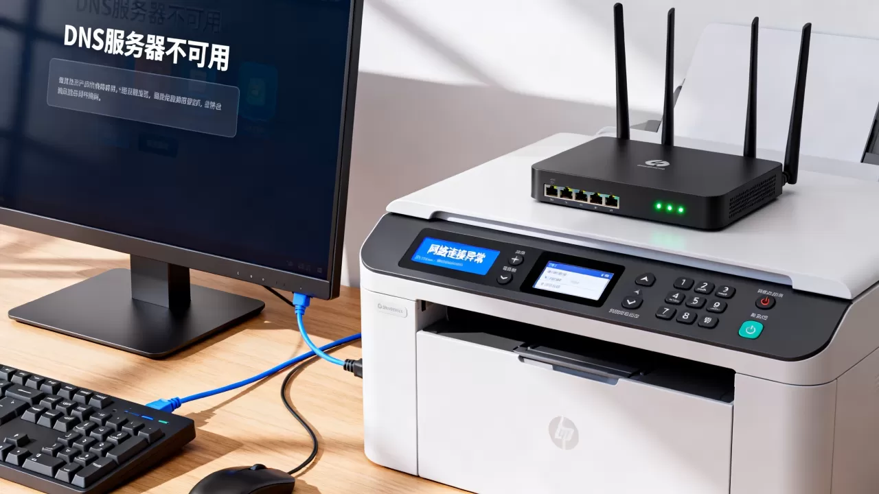 链接共享打印机时DNS服务器不可用怎么办,是什么原因? 链接共享打印机时DNS服务器不可用怎么办,是什么原因?