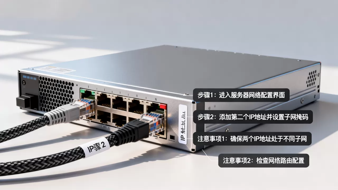 服务器上怎么配置两个IP地址?,注意事项有哪些? 服务器上怎么配置两个IP地址?,注意事项有哪些?