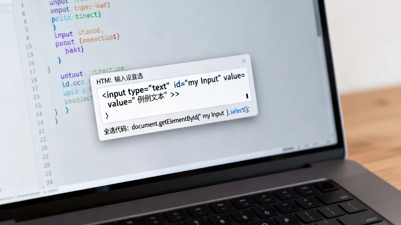 HTML输入怎么设置全选?,全选代码怎么实现? HTML输入怎么设置全选?,全选代码怎么实现?